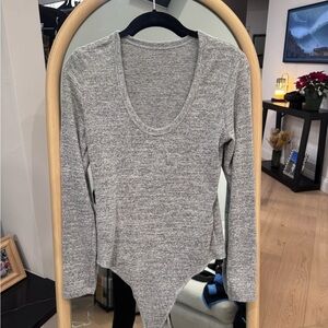 Abercrombie & Fitch Heathered Gray Bodysuit